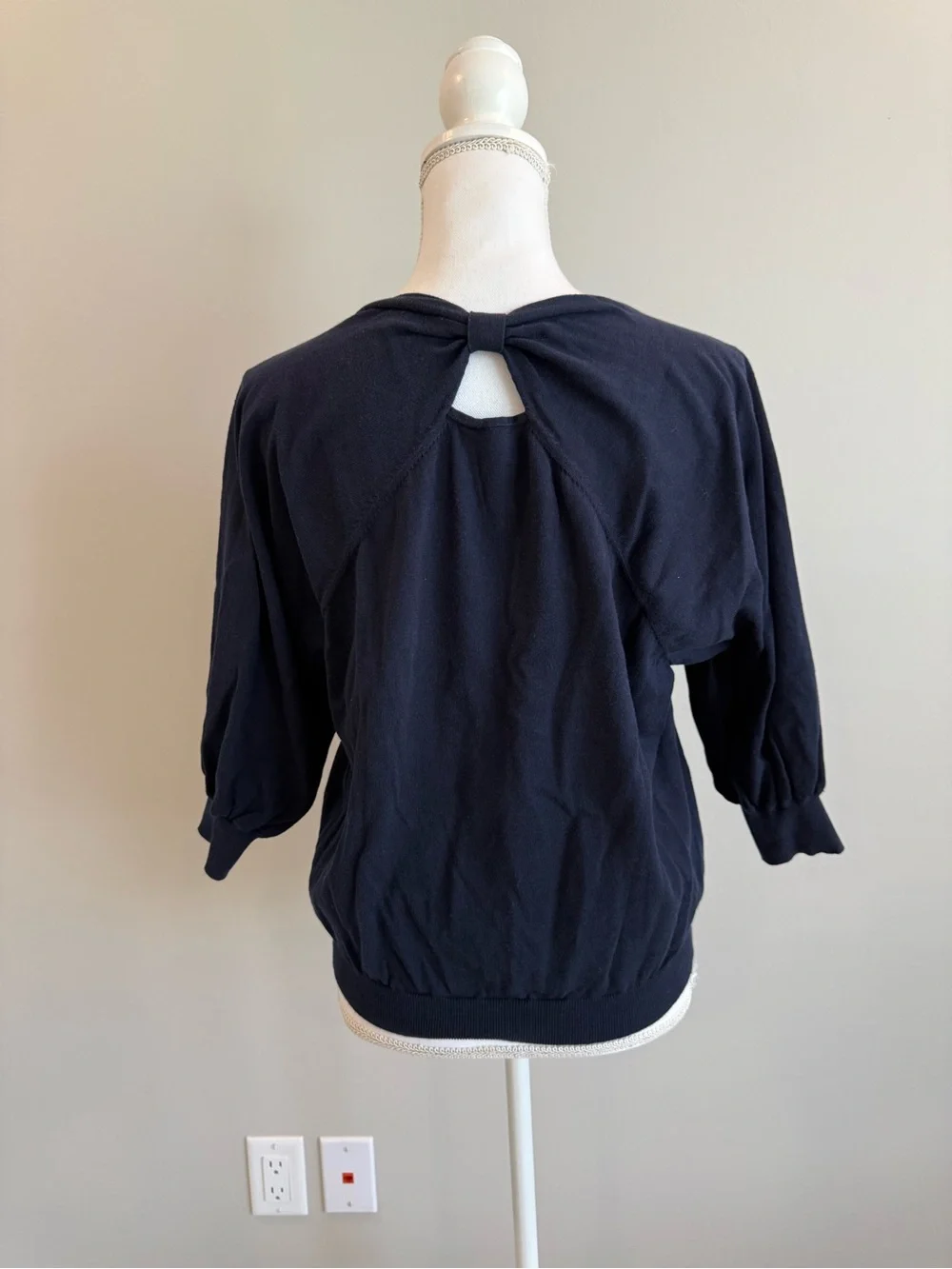 Burberry Blue Label knit cardigan with bow back detail *missing 1 button*